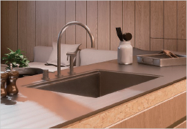 ステンレスカウンター一体型シンク